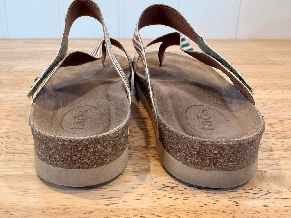 Taos Lola Geometric Multi Leather Thong Sandals - Picture 3 of 7
